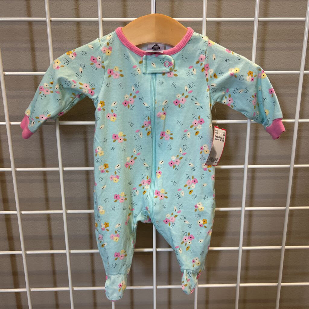 Gerber Floral Zip Sleeper - NB