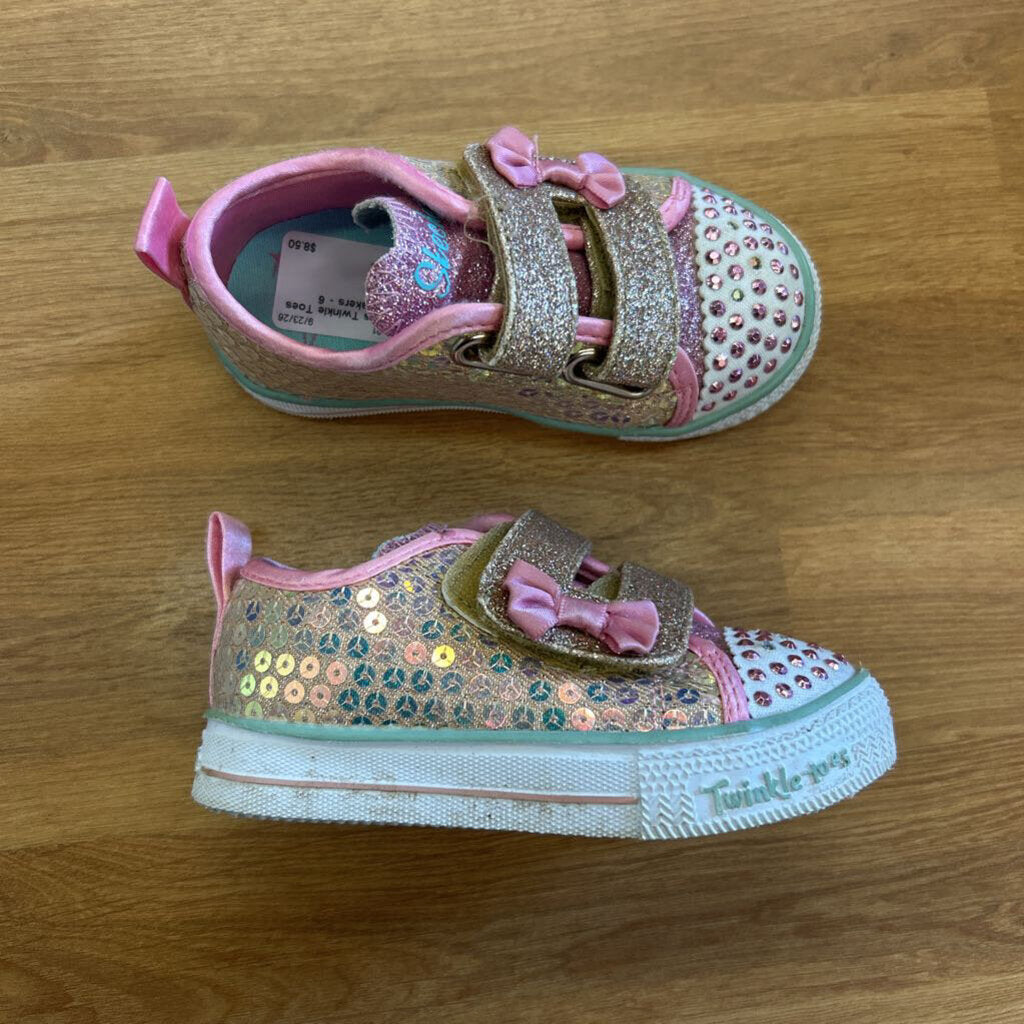Skechers Twinkle Toes Pink Sneakers - 6