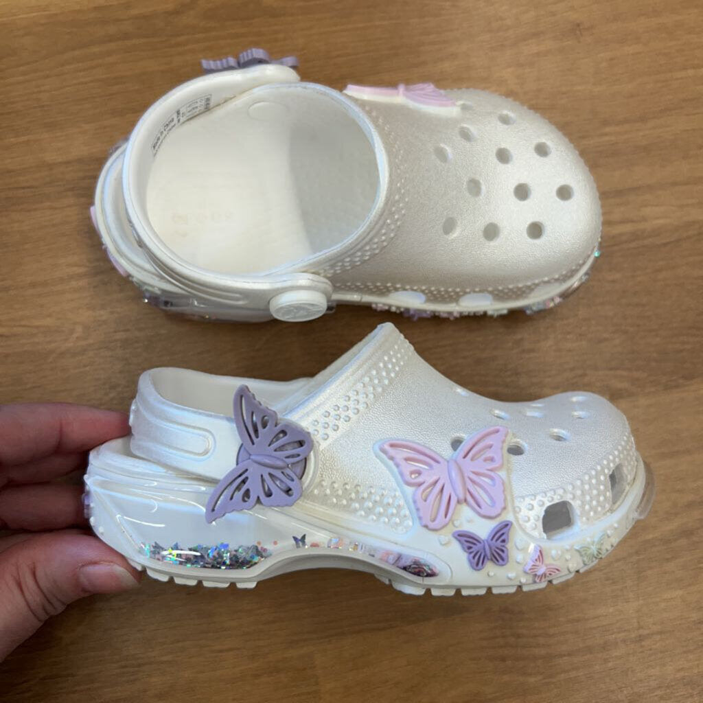 Crocs White Glitter - 7