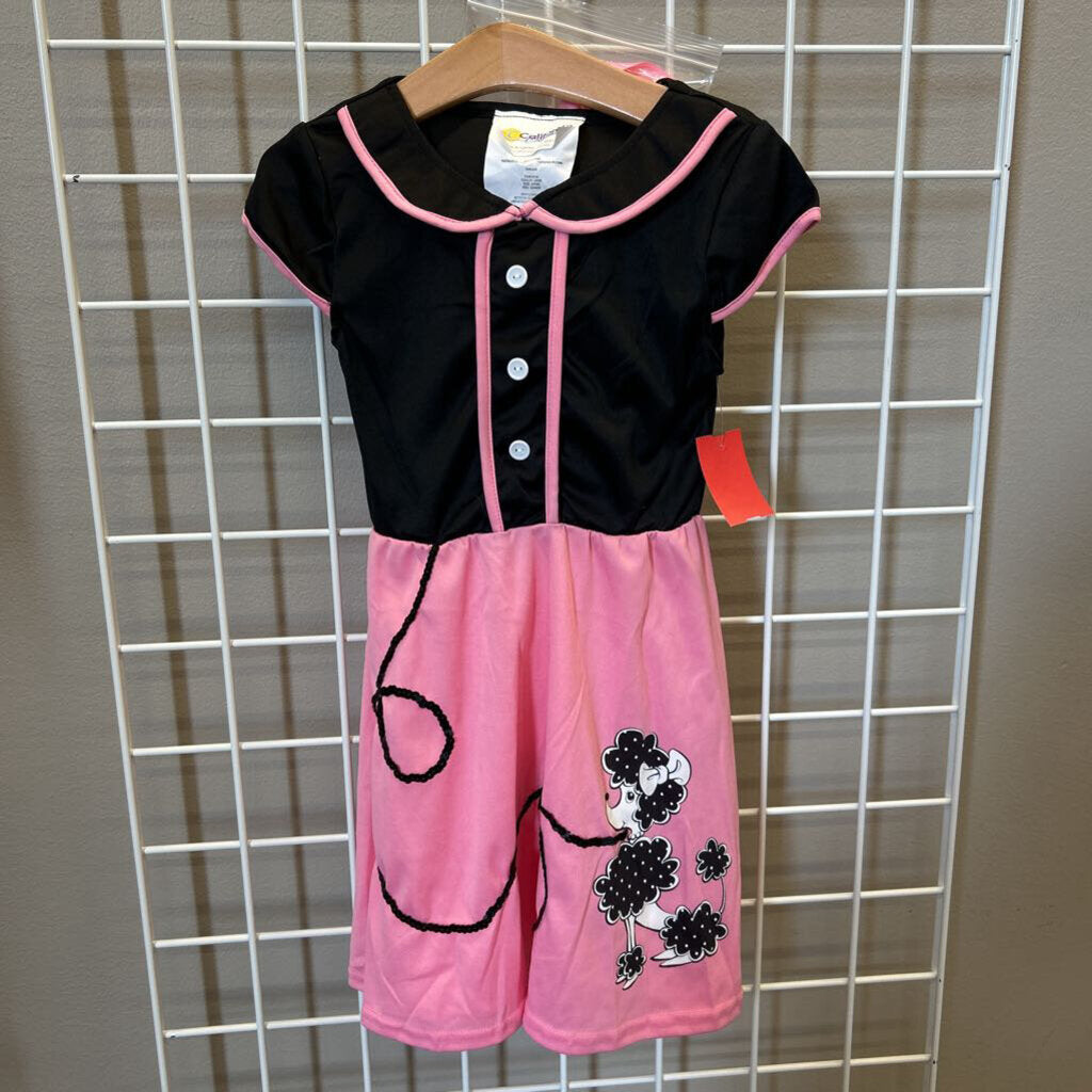 Toddler Poodle Diner Costume Dress -Toddler Large