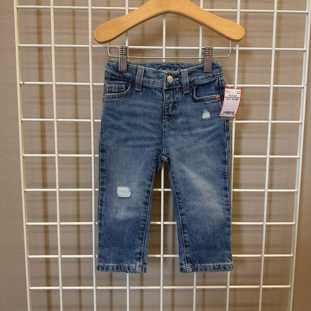 Cat & Jack Distressed Straight Jeans - 18m