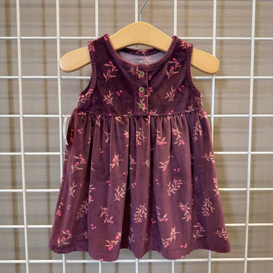 Carter's Velour Floral Tank Dress - 12m