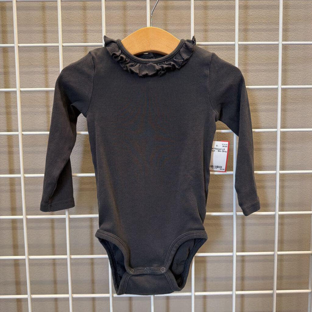 H&M Ribbed LS Bodysuit - 18m