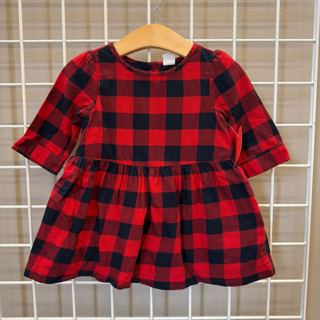 Baby Gap Plaid Quarter Sleeve Dress - 18/24m