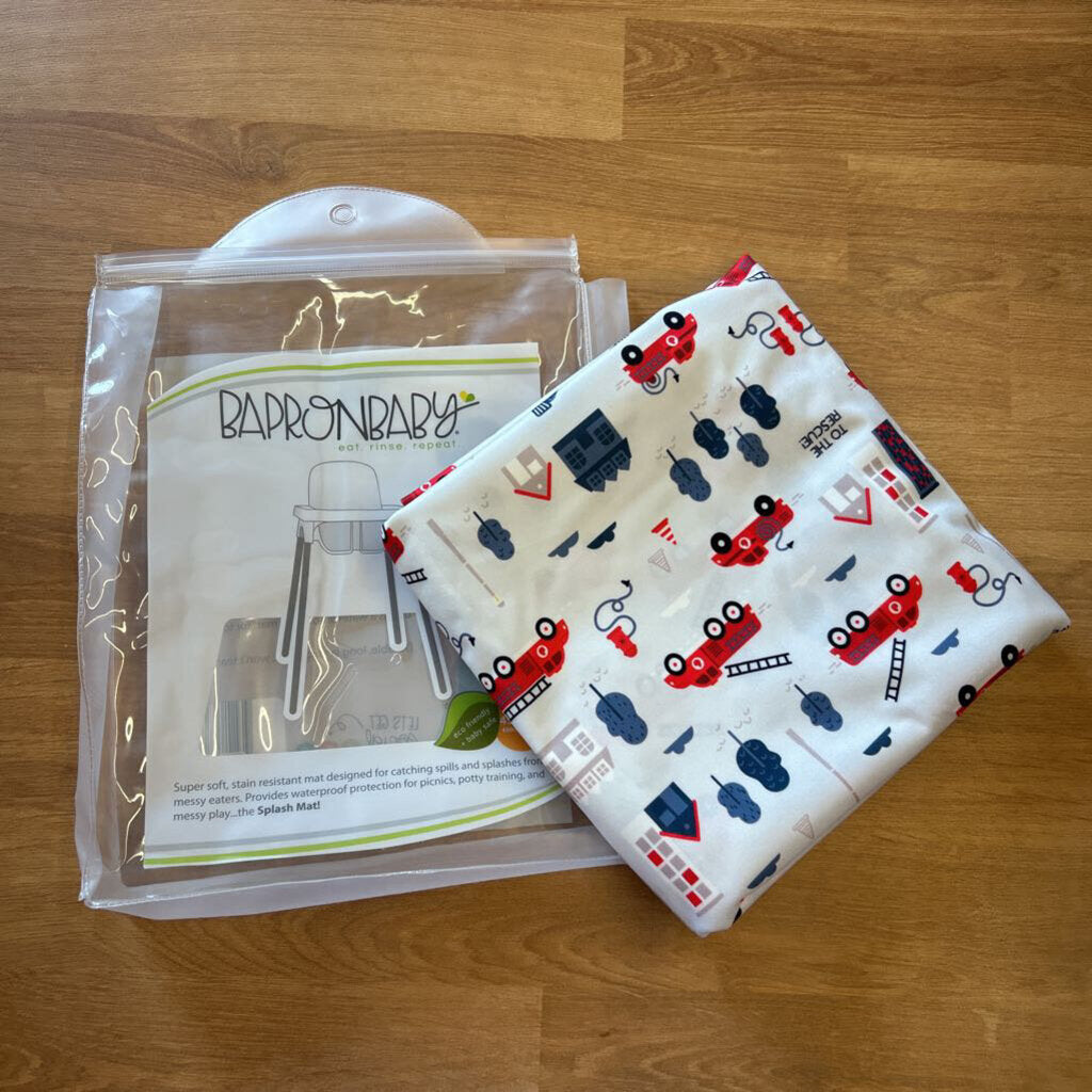 Bapron Baby Splash Mat - Fire Trucks