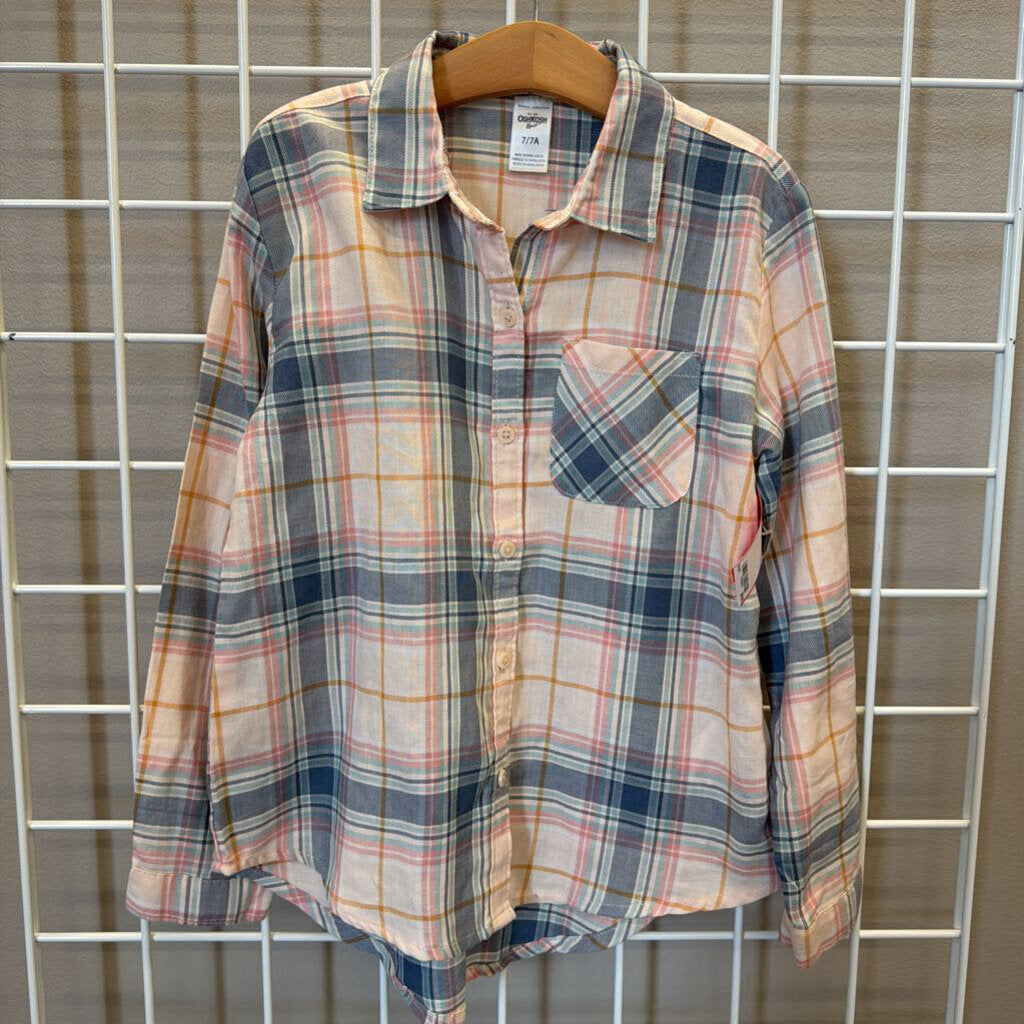 Osh Kosh Plaid LS Button Up - 7
