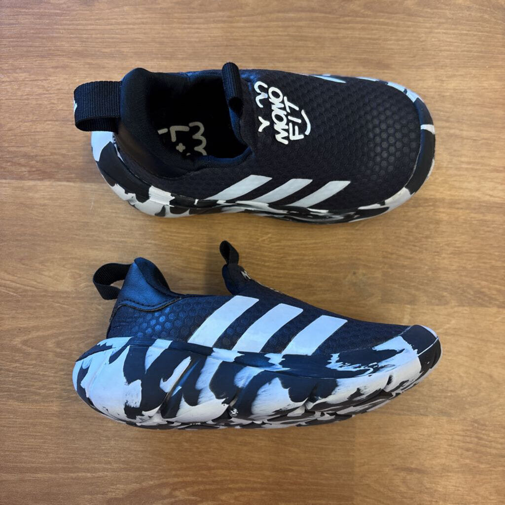 Adidas Black/White Mono Fit Sneakers - 7