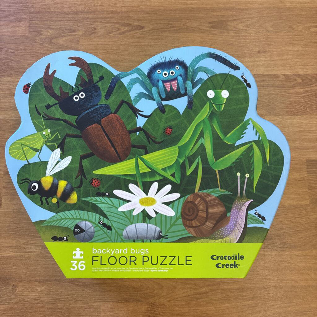 Crocodile Creek Floor Puzzle - Backyard Bugs
