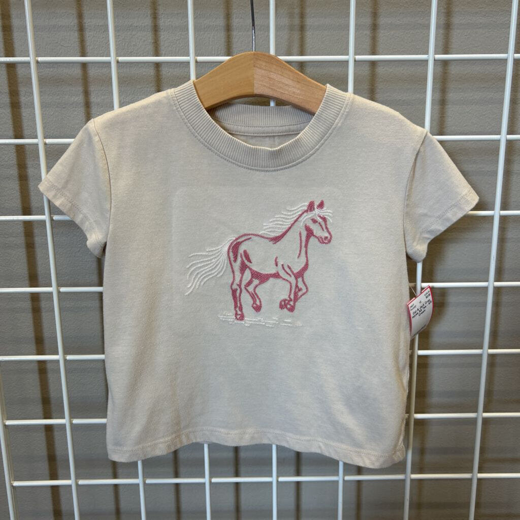 Cat & Jack Crop Horse SS Tee - 4/5