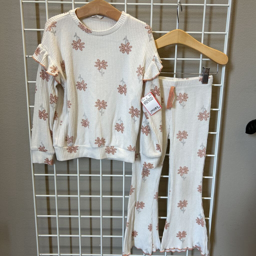Jessica Simpson Ribbed Floral Two Pc Set - 5