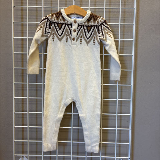 NWT Old Navy Knit LS Romper - 18/24m