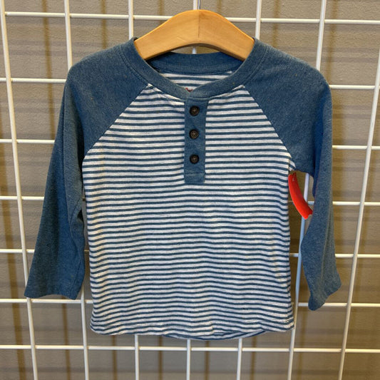Cat & Jack Stripe LS Henley - 2T