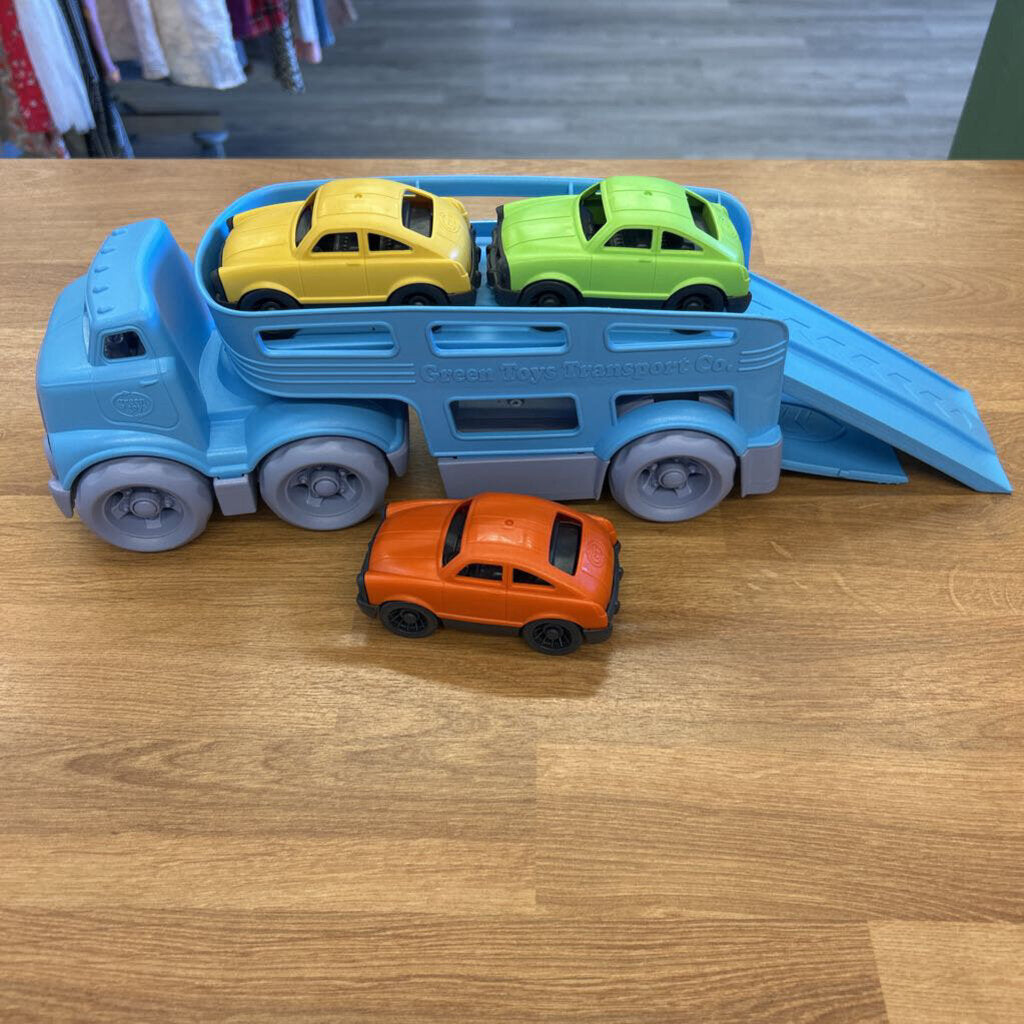 Green Toys Car Transport Truck w/ 3 Cars