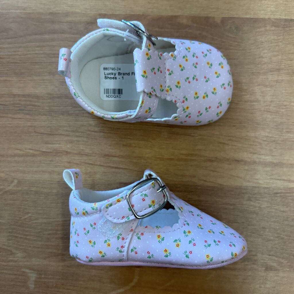 Lucky Brand Floral Crib Shoes - 1