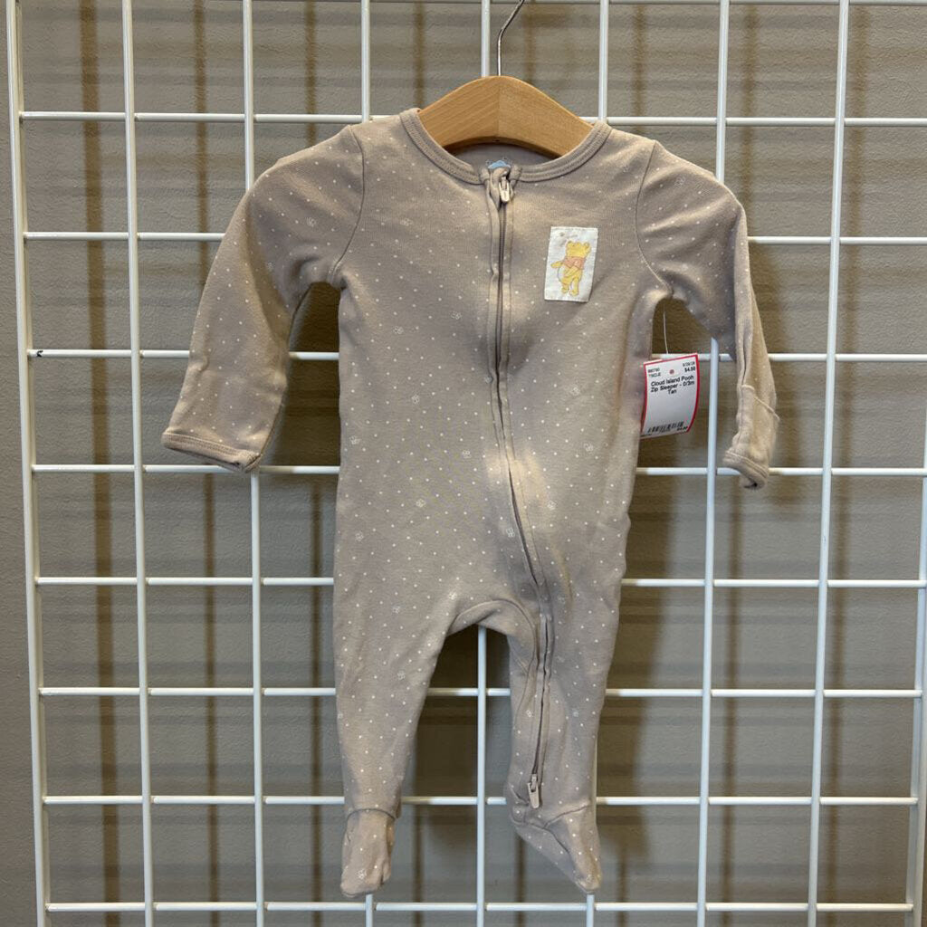 Cloud Island Pooh Zip Sleeper - 0/3m