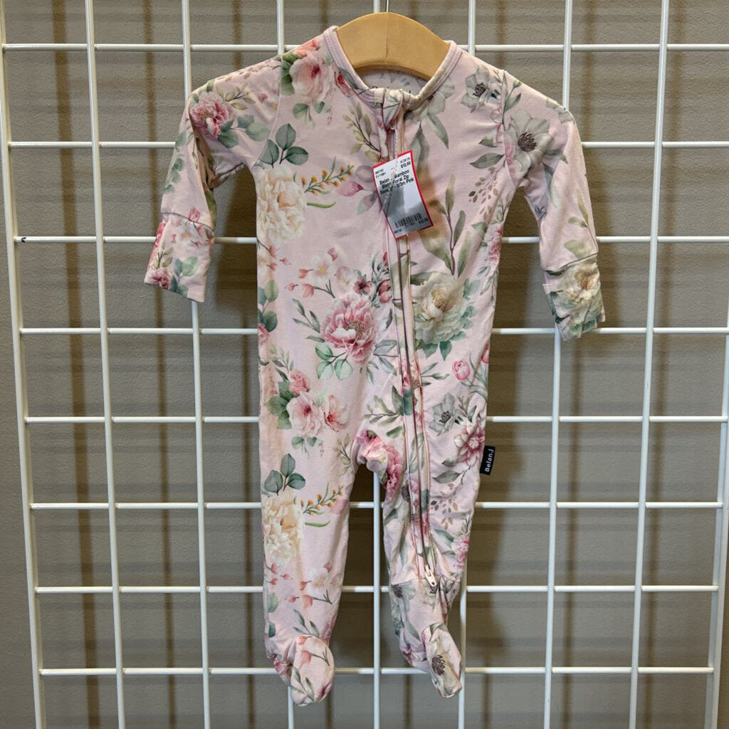 Belan J. Bamboo Blend Floral Zip Sleeper - 0/3m