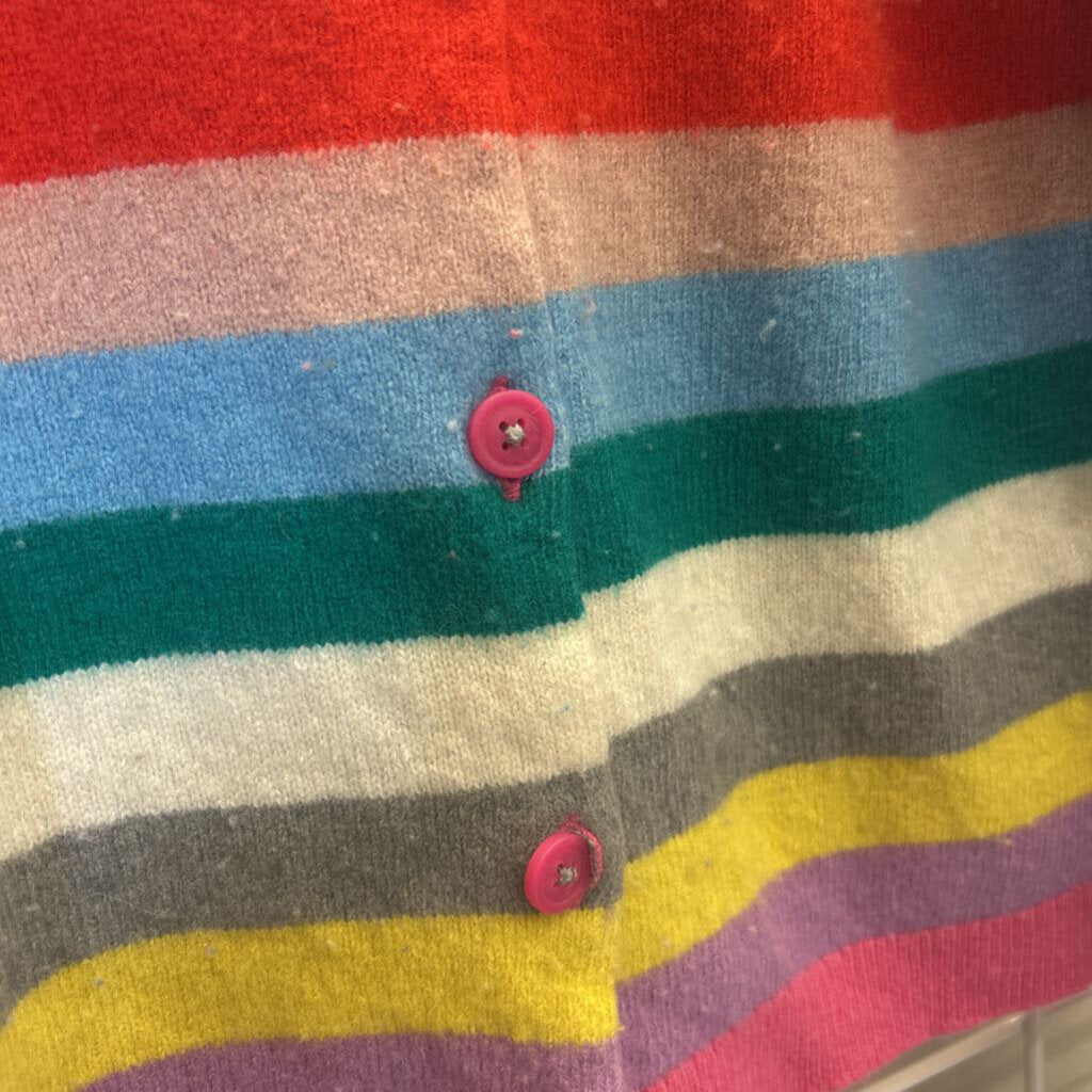 Mini Boden Stripe Cardigan (pilling) - 11/12
