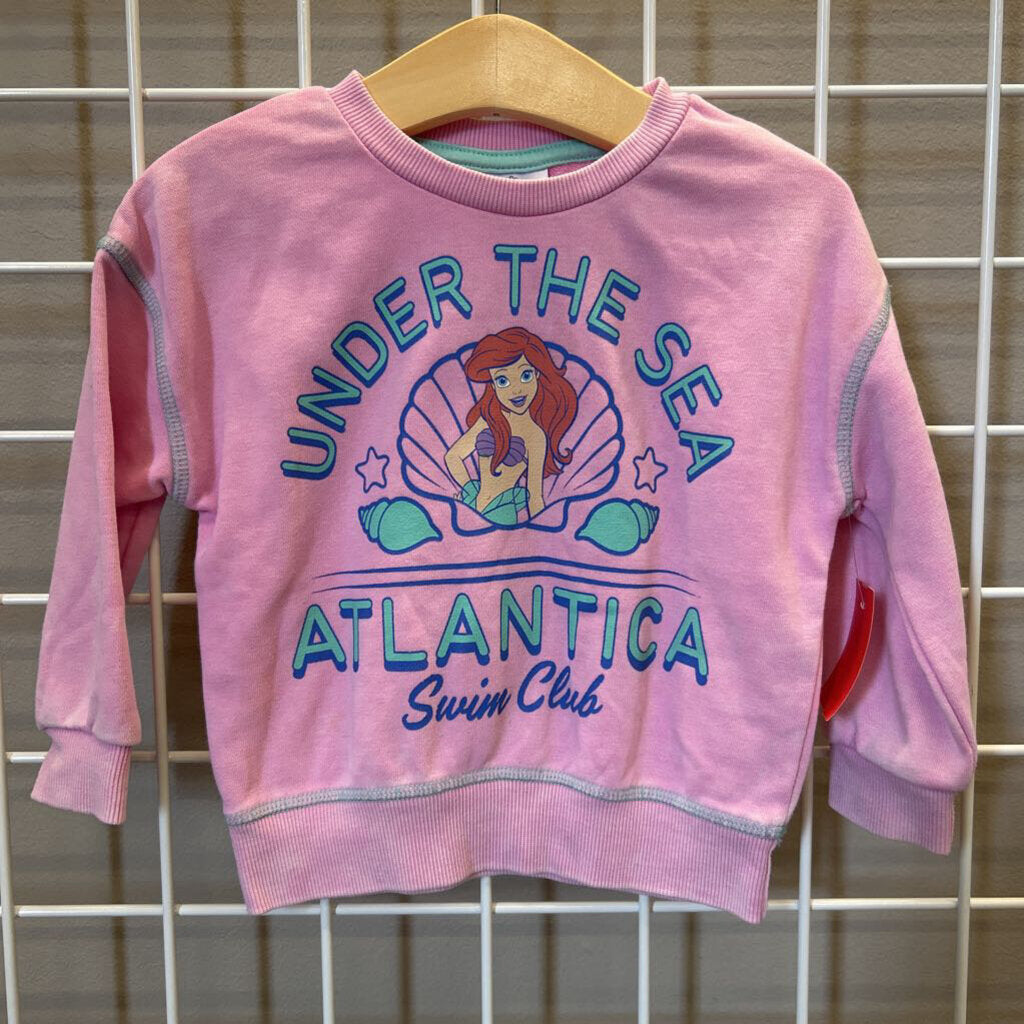 Disney Princess Ariel Crewneck (marks on arm) - 2T