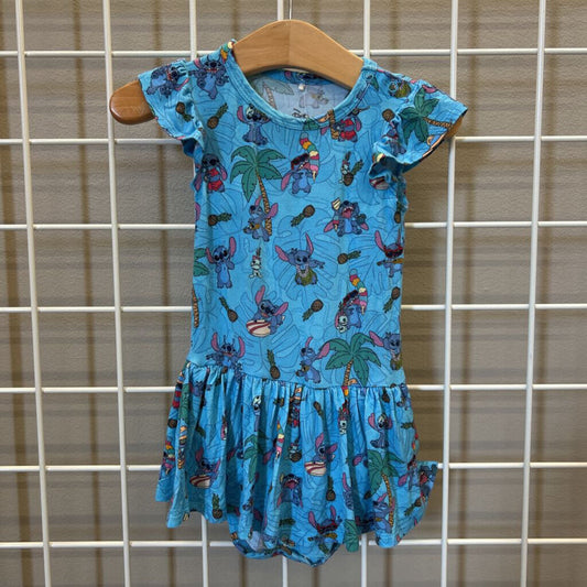 Posh Peanut Bamboo Stitch SS Twirl Bodysuit - 18/24m