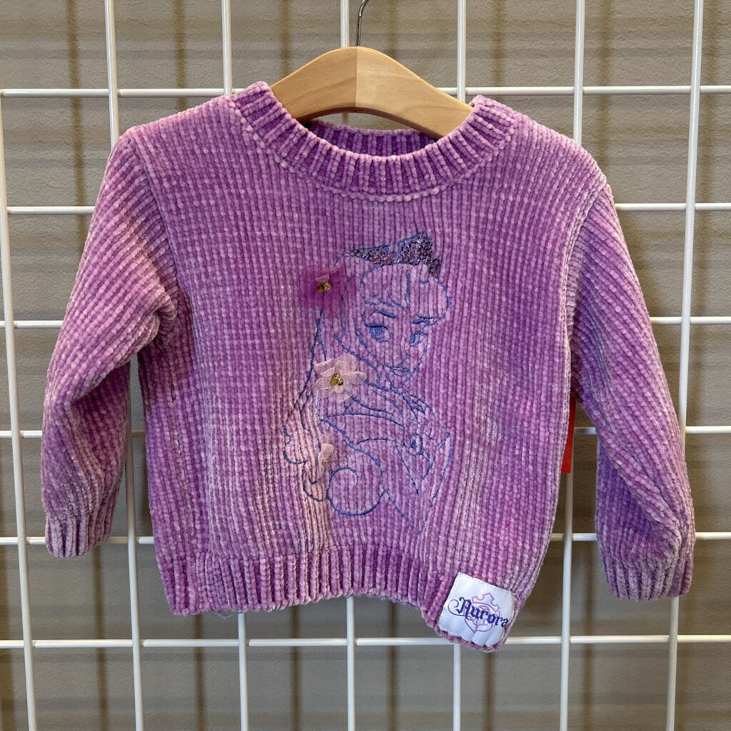 Disney Princess Chenille Aurora Sweater - 2T