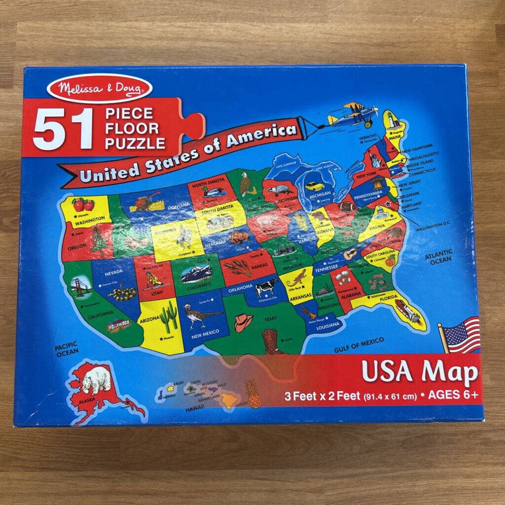 Melissa & Doug Floor Puzzle - USA Map