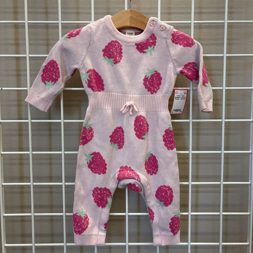 Tucker + Tate Raspberry Knit LS Romper - 6m