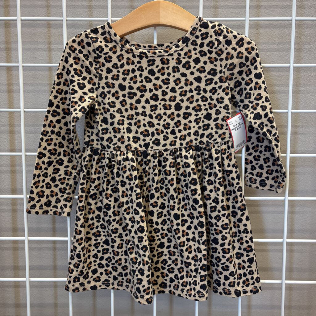 Cat & Jack Leopard LS Dress - 2T