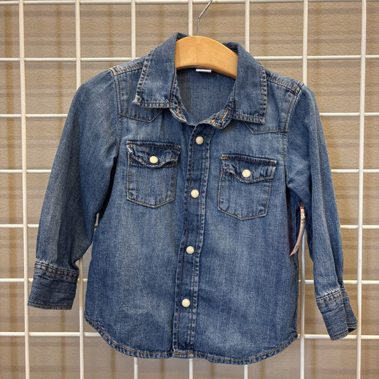 Old Navy Denim LS Snap - 2T