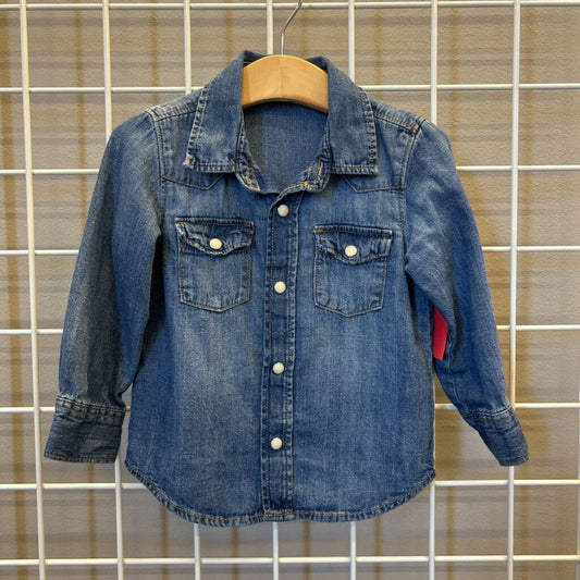 Old Navy Denim LS Snap - 2T