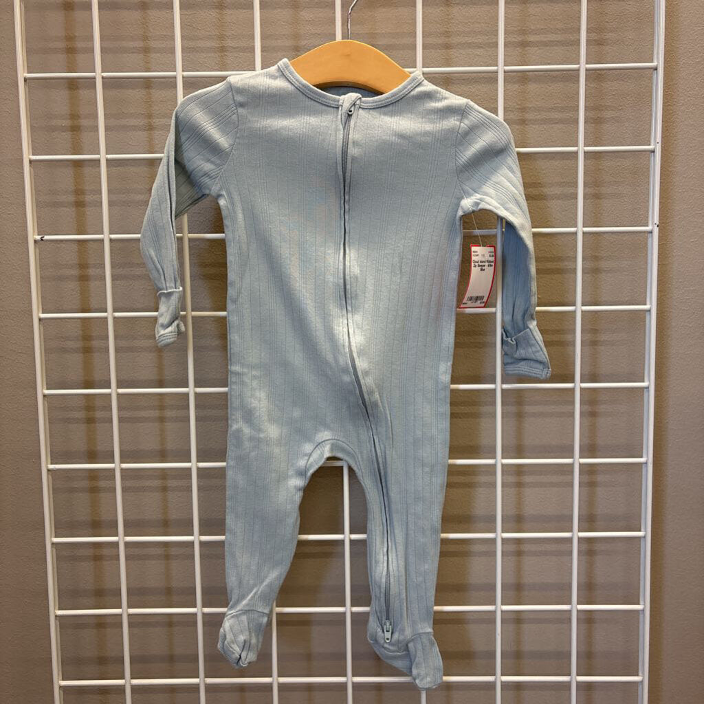 Cloud Island Ribbed Zip Sleeper - 6/9m
