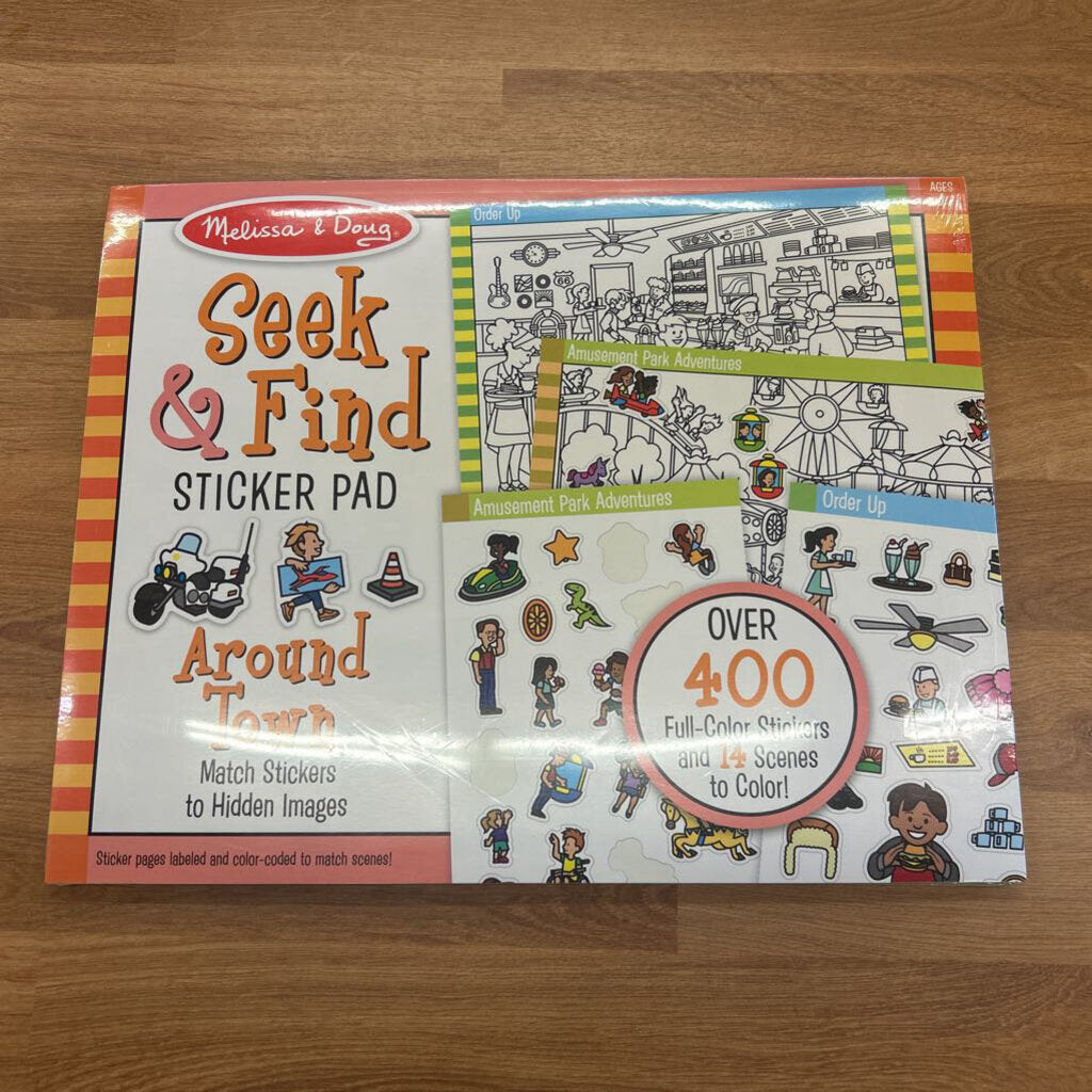 NEW Melissa & Doug Seek & Find Sticker Pad - Around Town