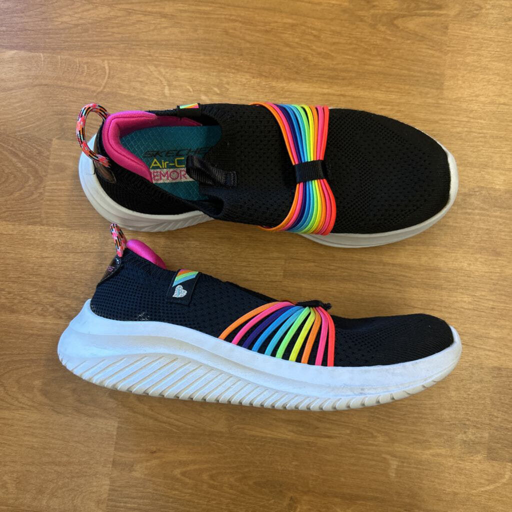 Skechers Black Rainbow Slip On Sneakers - 1