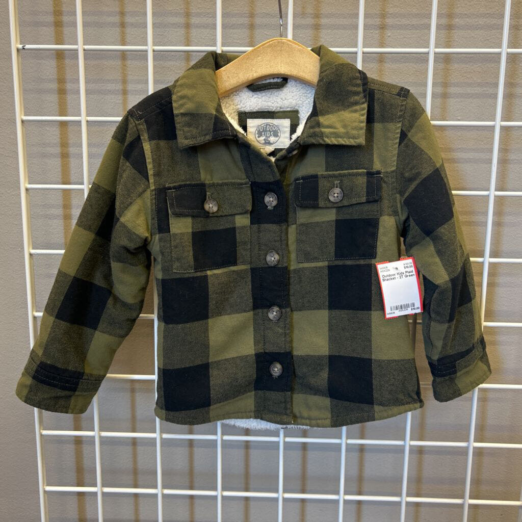 Outdoor Kids Plaid Shacket - 2T