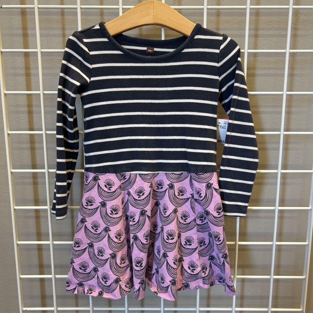 Tea Stripe LS Dress - 4