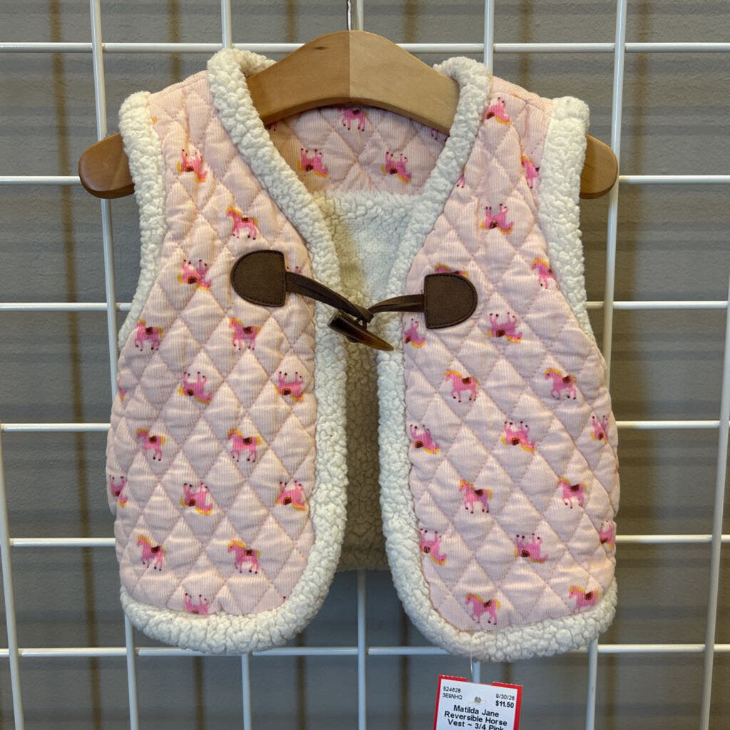 Matilda Jane Reversible Horse Vest ~ 3/4