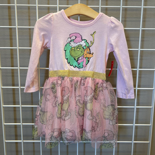 Grinch Tulle LS Dress - 2T