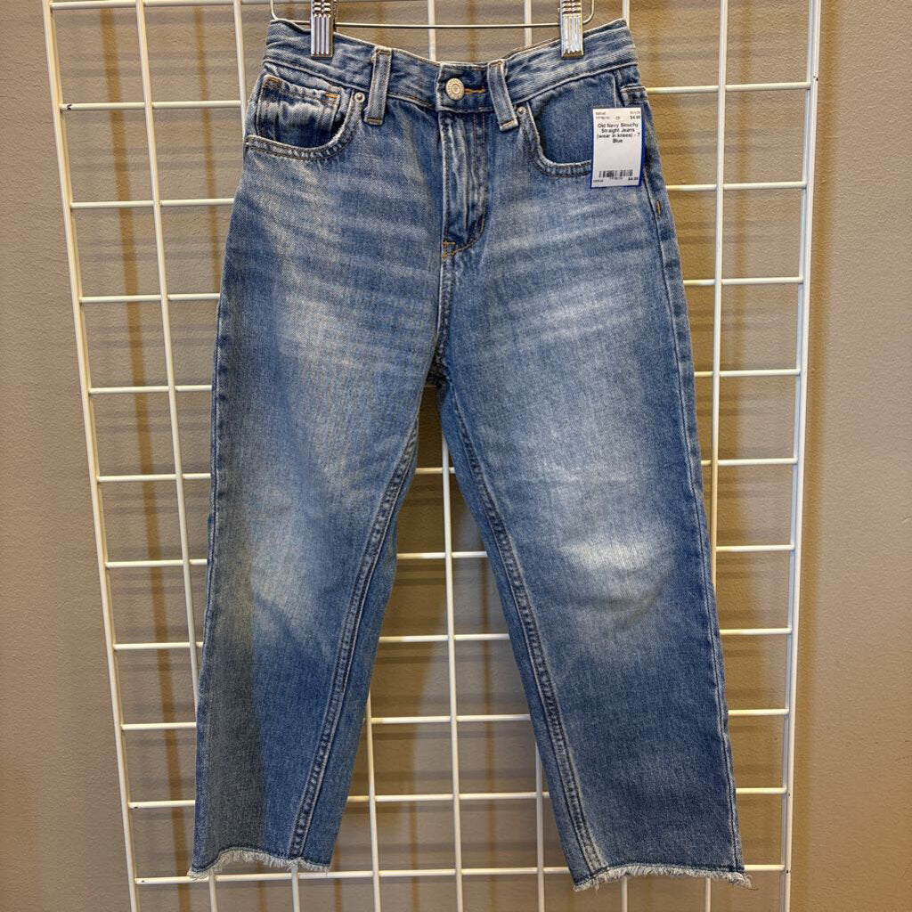Old Navy Slouchy Straight Jeans (wear in knees) - 7