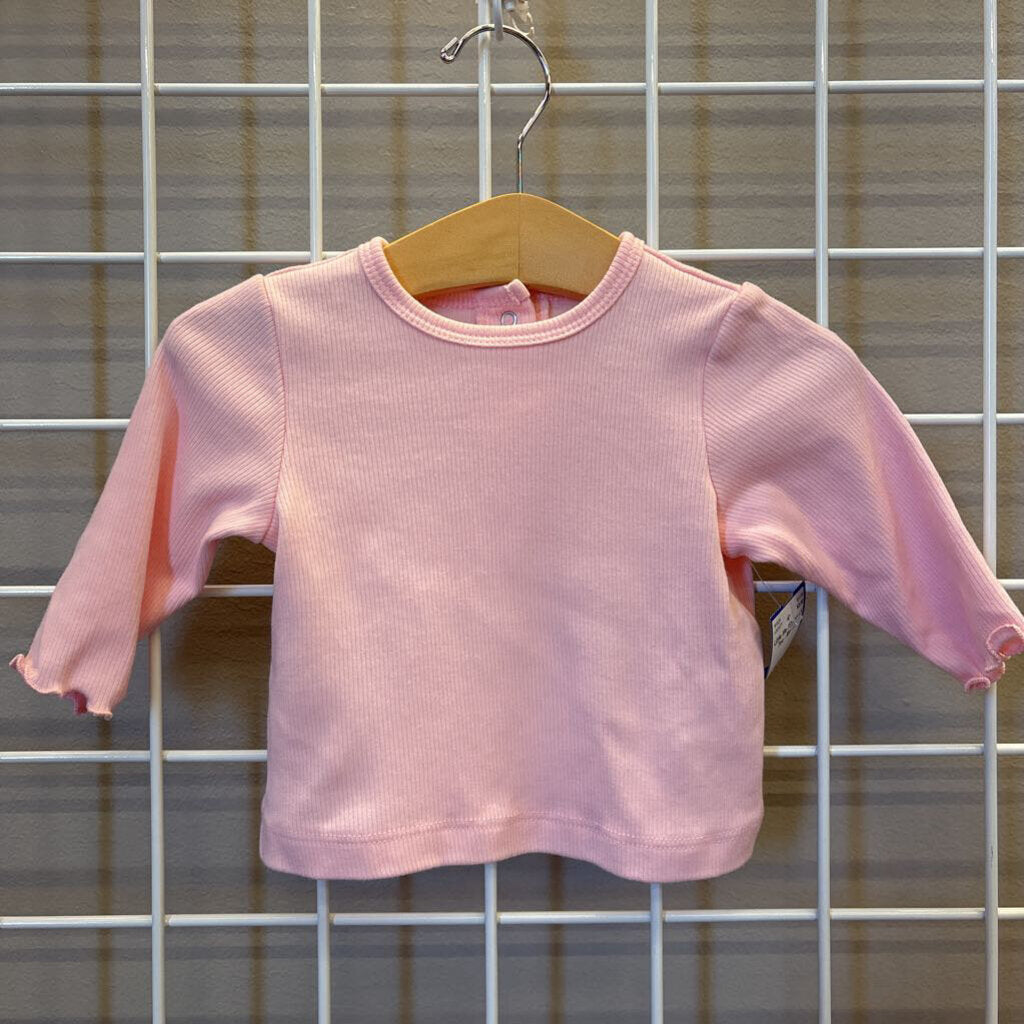 Little Me Ribbed LS Tee - 6m