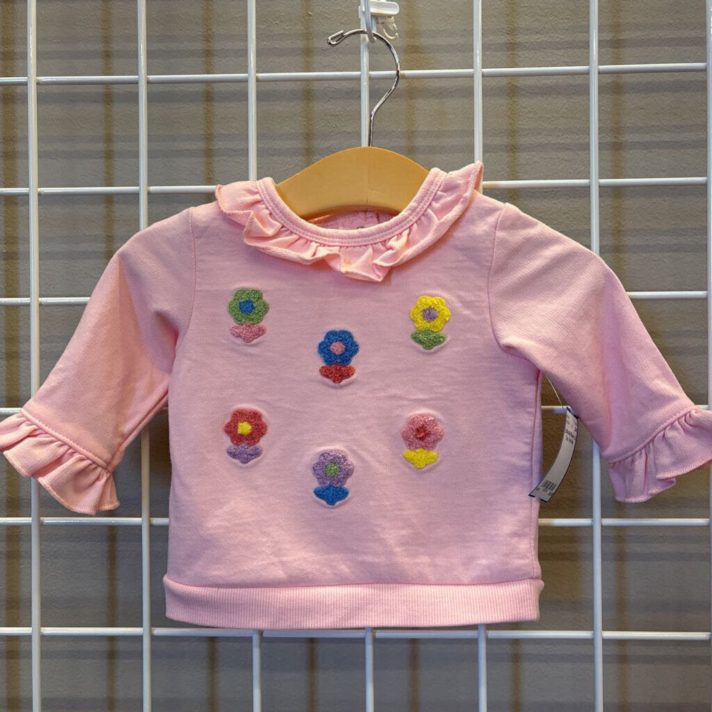 Little Me Flower LS Top - 6m