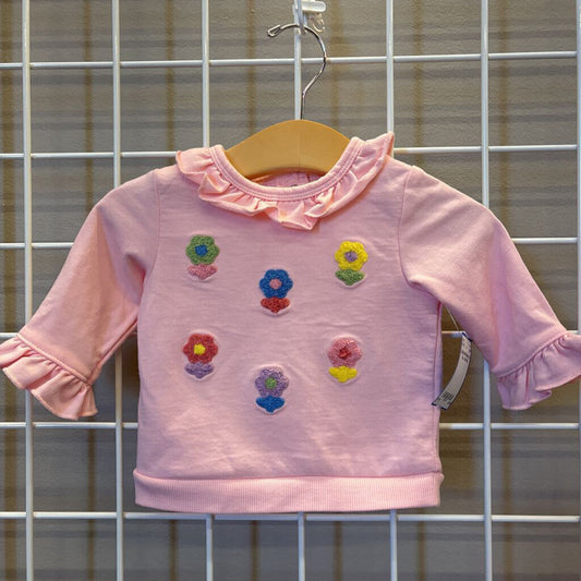 Little Me Flower LS Top - 6m