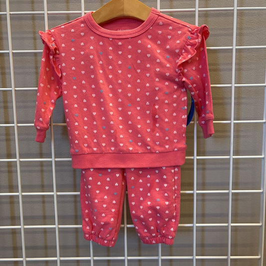 First Impressions Heart Two Pc Set - 6/9m