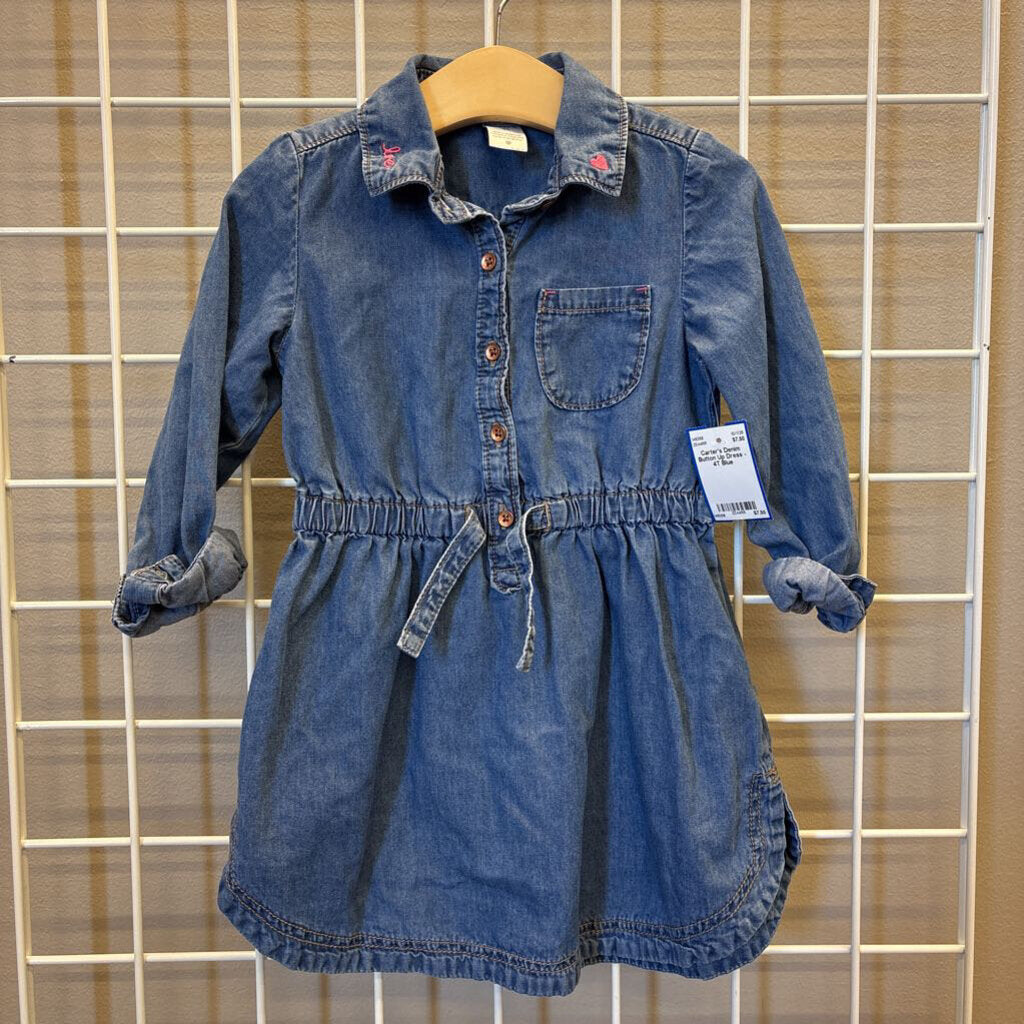 Carter's Denim Button Up Dress - 4T