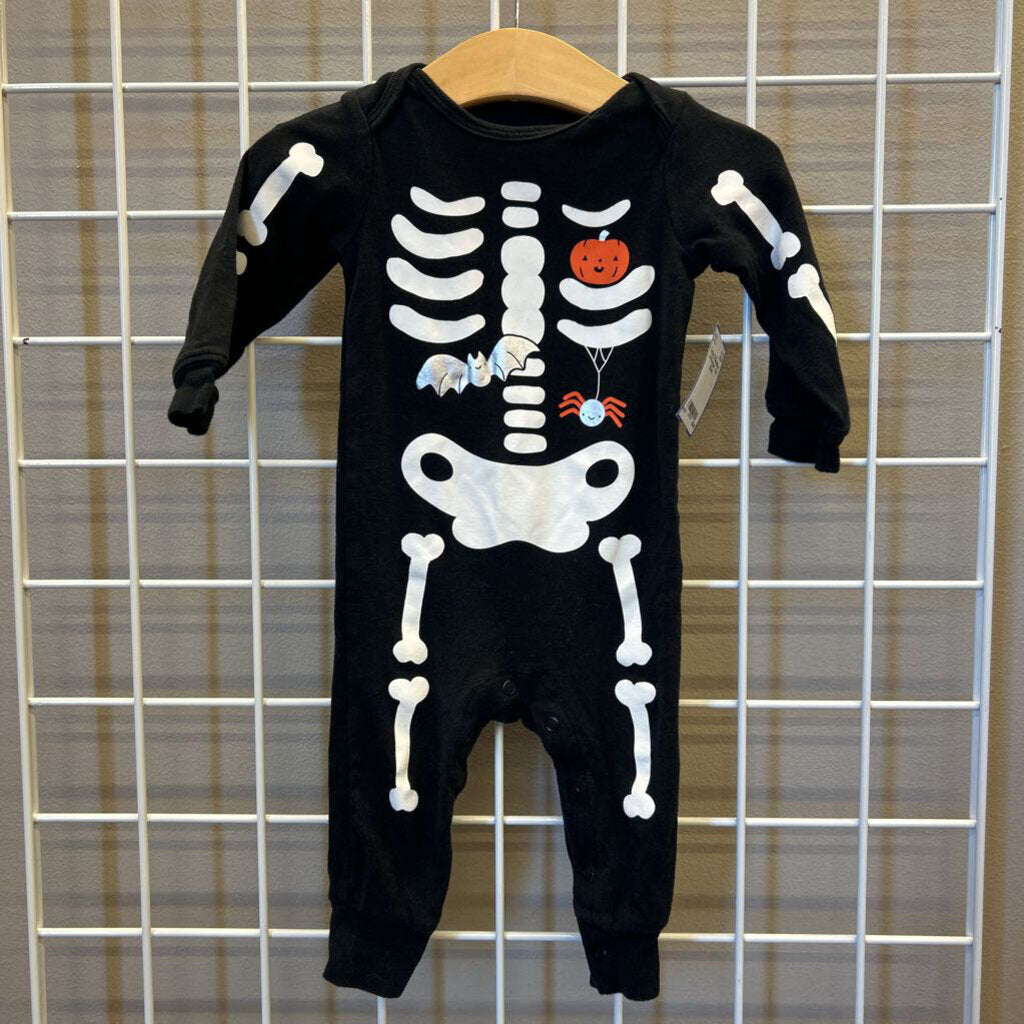 Carter's Skeleton LS Romper - 9m