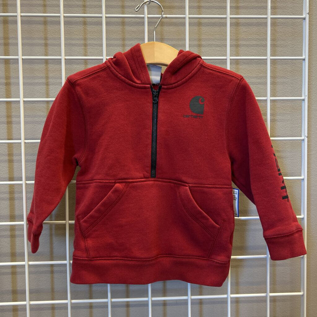 Carhartt Quarter Zip Hoodie (oil mark on front) - 3T