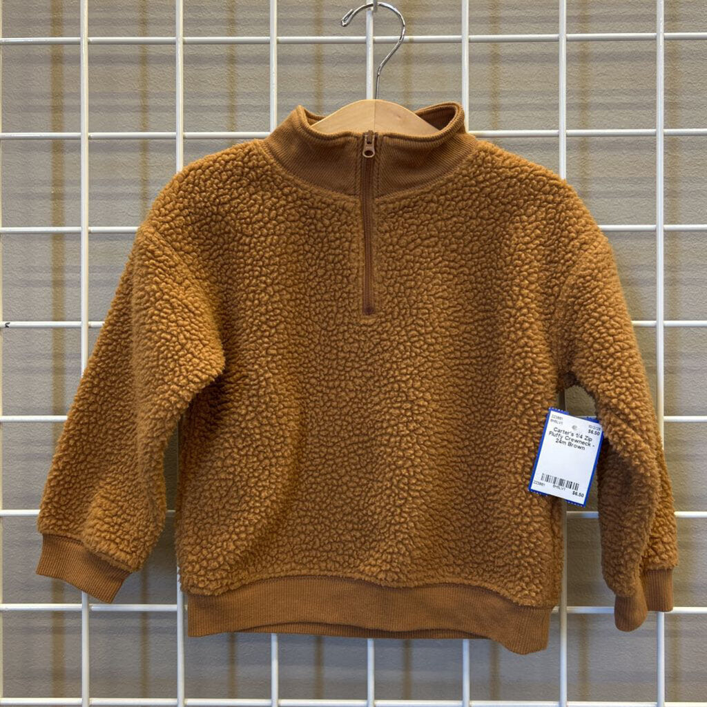 Carter's 1/4 Zip Fluffy Crewneck - 24m