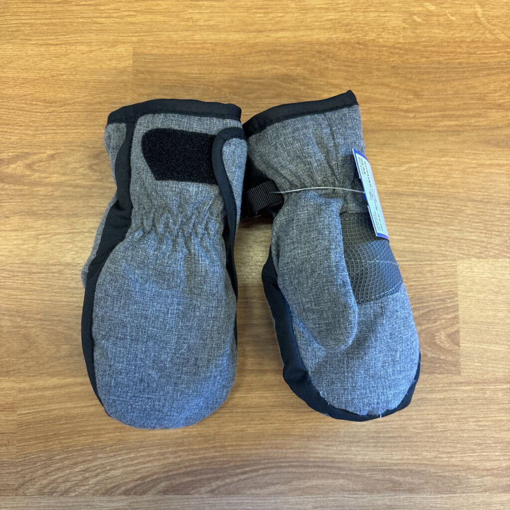Grey Snow Mittens - 2/4T