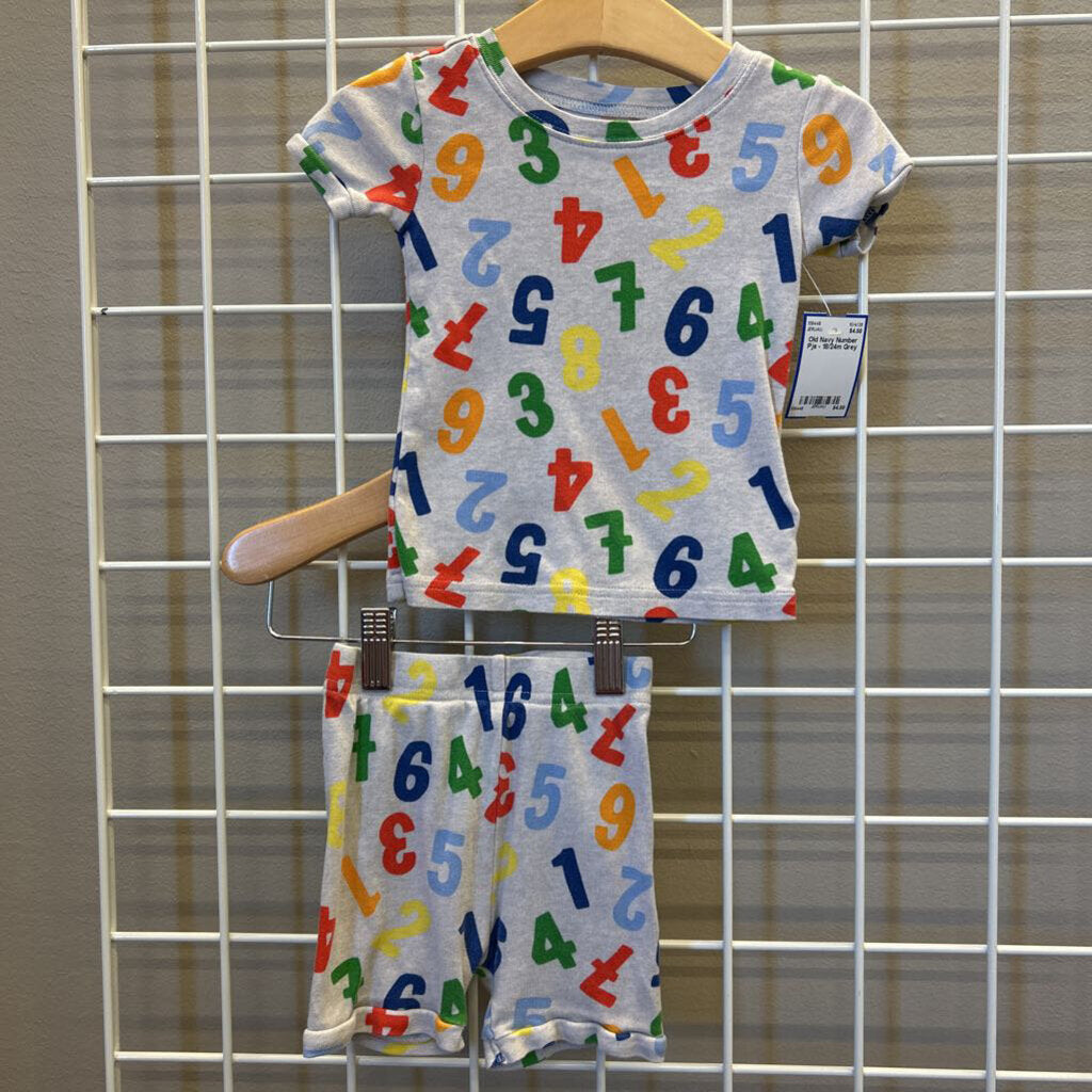 Old Navy Number Pjs - 18/24m