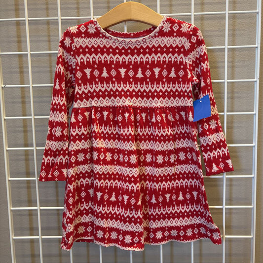 Old Navy Thermal Tree LS Dress - 5T
