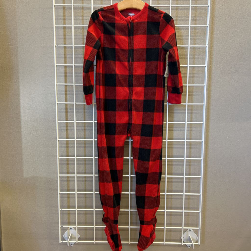 Old Navy Plaid Fleece Zip Sleeper - 4T