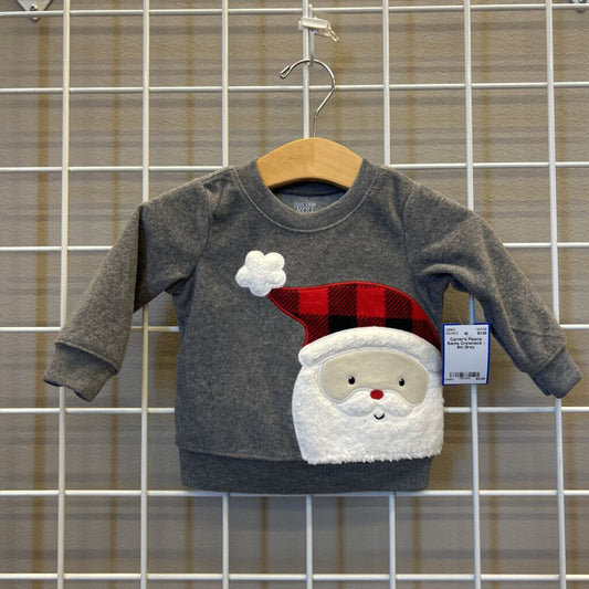 Carter's Fleece Santa Crewneck - 6m